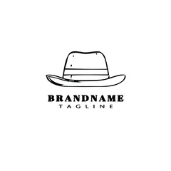 panama hat cartoon logo cartoon icon design vector illustration