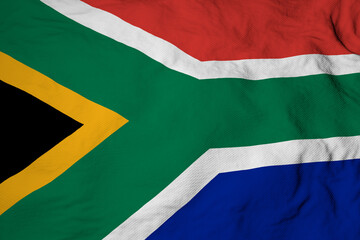 Obraz premium South African flag in 3D rendering