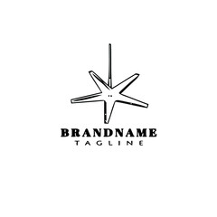 ceiling fan cartoon logo design template icon black isolated vector illustration