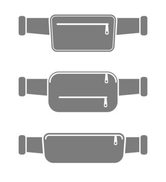 waist bag on belt icon
