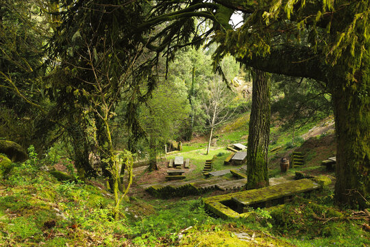 merendero en el monte Aloia en Galicia