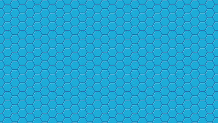 Vector illustration of blue hexagon background. Technology pattern.