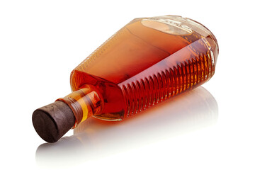 Bottle with alcohol.