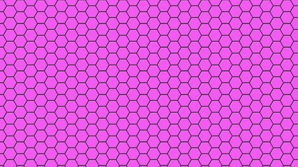 Vector illustration of pink hexagon background. Technology pattern.