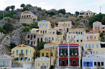 cozy village on symi island