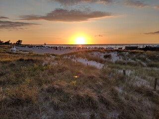 Sonnenuntergang an der Ostseeküste