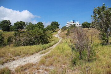 White castle-like hotel in Sinandigan, diving spot in Puerto Galera, Oriental Mindoro