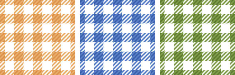 Plaid shirt stripes cells simple seamless paterns vector set. Plaid checkered