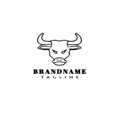 bull logo icon design template vector illustration