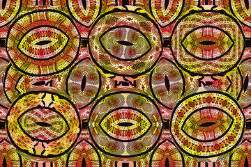 Colorful African fabric - Seamless and textured pattern, high definition illustration 