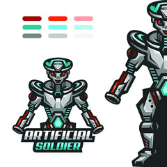 Fototapeta premium Robot Gaming Mascot Logo