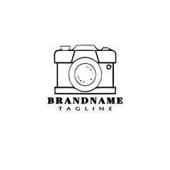 camera logo cartoon design template icon cute isolated vector illustration