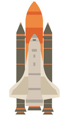 Obraz premium スペースシャトル ロケットのイラスト素材 ベクター