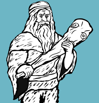 recommend clip art: Angry-looking caveman with big wooden club