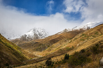 Obraz premium Mountain villages at the foot of the Southern Kaçkars