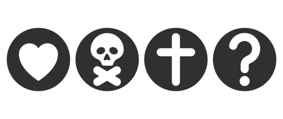 Christian icon concept. Christian symbols. Vector illustration