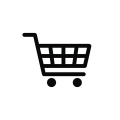 Shopping cart icon, trolley icon,  vector design illustration 