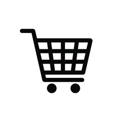 Shopping cart icon, trolley icon,  Shopping cart icon vector design illustration, Shopping cart simple sign