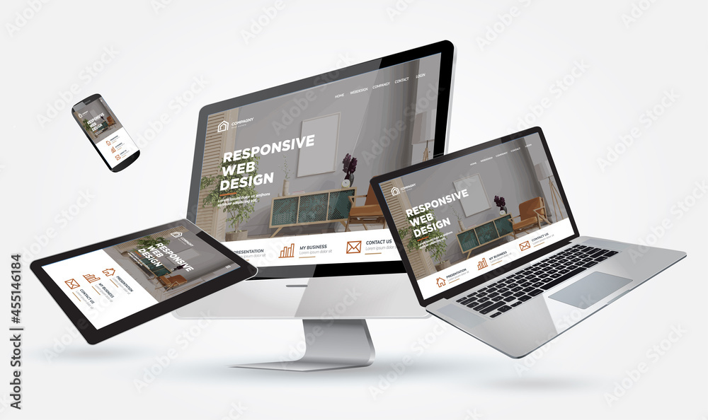 Wall mural mockup webdesign