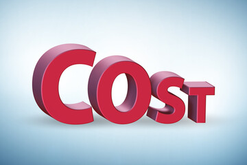 Cost optimisation concept with falling costs