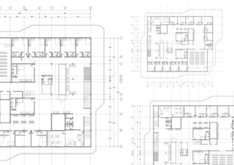 Write a blueprint hospital architecture for building.