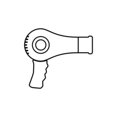 Hair dryer line icon. Hair dryer icon vector design illustration. Hair dryer icon simple sign.