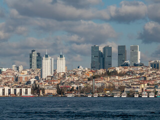 Obraz premium Besiktas coastline, the European side of Istanbul.TURKEY