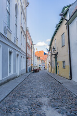 Streets of the medieval Tallinn, Estonia. Summer.