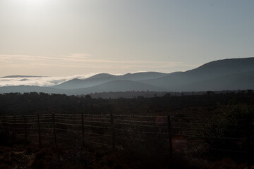 sunrise over the mountains