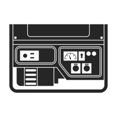 Generator vector icon.Black vector icon isolated on white background generator.