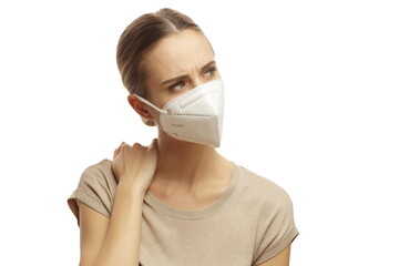 Woman wearing facial mask