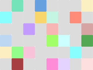 illustration with grey and colorful rounded squares pattern vector
