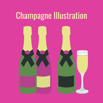 champagne illustration vector