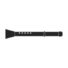 Flute vector icon.Black vector icon isolated on white background flute.
