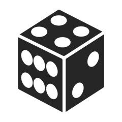 Game dice vector icon.Black vector icon isolated on white background game dice.