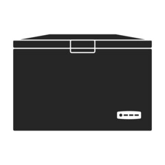 Freezer vector icon.Black vector icon isolated on white background freezer.