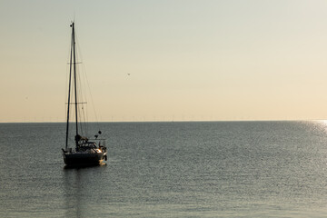 Fototapeta premium Ijsselmeer zonondergang