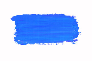 Handmade paint smear. Blue color. Acrylic paint, oil paint. Abstract background. Underlay for text. 