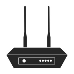 Router vector icon.Black vector icon isolated on white background router.