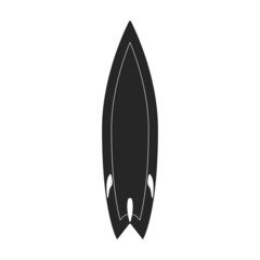 Surfboard black vector icon.Black vector illustration surf Isolated illustration of surfboard icon on white background.