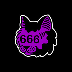 cute cat head character vector