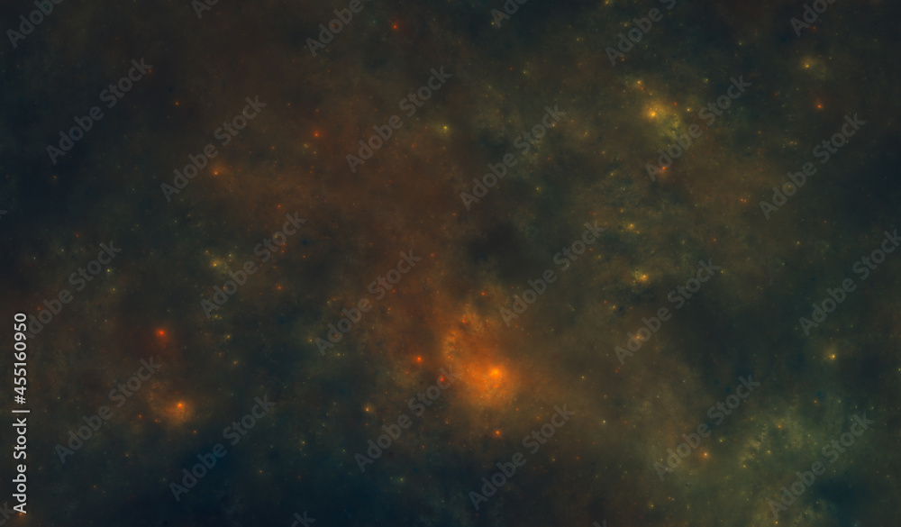 Wall mural fictional nebula #31 - high resolution (12k) - great as background for sci-fi with a darker setting