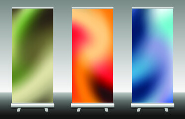 Silky smooth pattern standing banners collection