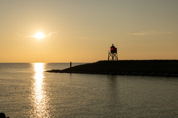 Ijsselmeer bij zonsondergang