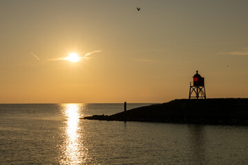 Ijsselmeer bij zonsondergang
