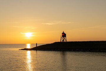 Fototapeta premium Ijsselmeer bij zonsondergang