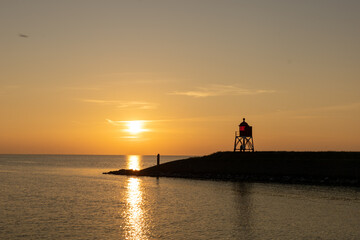 Ijsselmeer bij zonsondergang