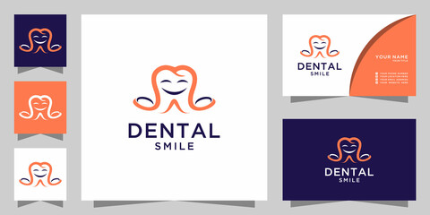 Dental smile logo and business card