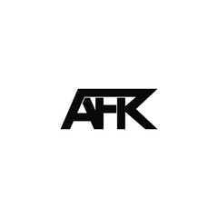 afk initial letter monogram logo design