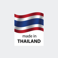 made in Thailand vector stamp. badge with Thailand flag	